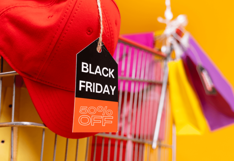 carrinho de compras com descontos da black friday