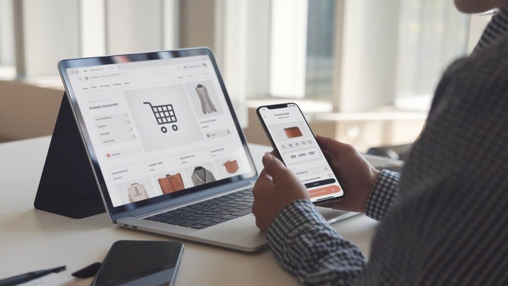 Mulher realizando compras em um e-commerce com o melhor gateway de pagamento para e-commerce.